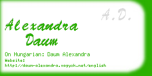 alexandra daum business card